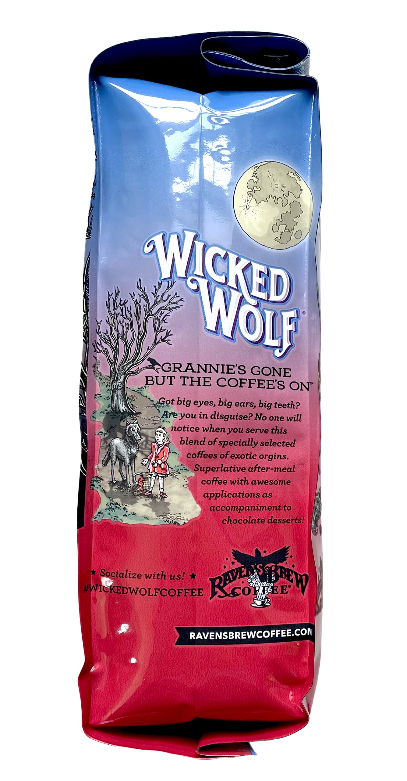 Raven'S Brew Coffee Full Bodied Coffee Dark Roast Whole Bean - Wicked Wolf 12Oz