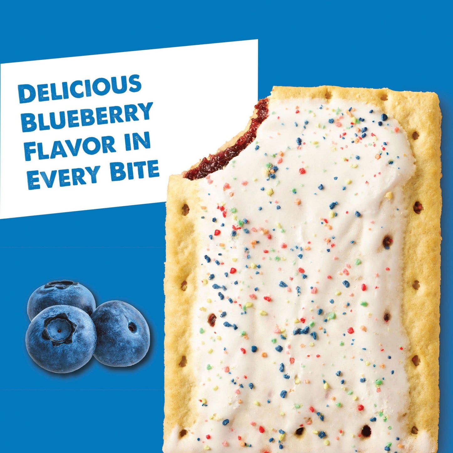 Pop-Tarts Toaster Pastries, Breakfast Foods, Kids Snacks, Frosted Blueberry, 20.3Oz Box (12 Pop-Tarts)