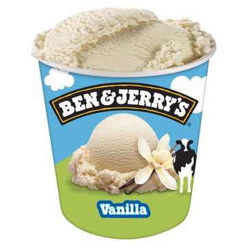 Ben & Jerrys Vanilla Ice Cream Pint Non-GMO 16 oz