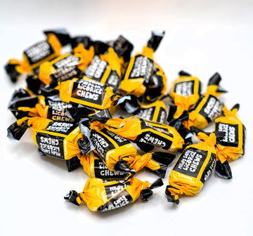 DM Sweets Mildly Salty Licorice Toffee - 100 Pieces of Fresh Soft Chewy Delicious Individually Wrapped Creamy Toffee, Black