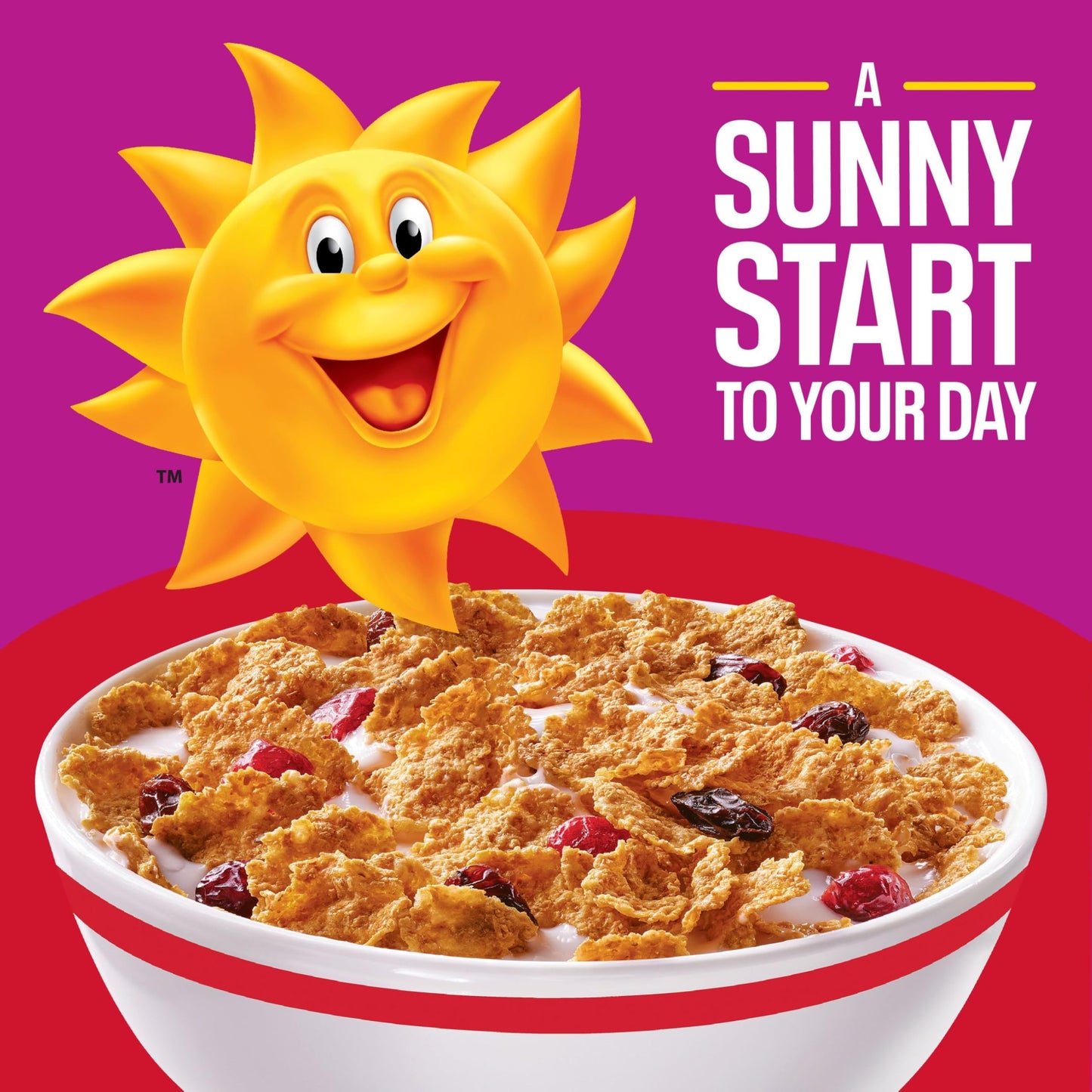 Kellogg'S Raisin Bran With Cranberries Breakfast Cereal, Fiber Cereal, Family Breakfast, 13.6Oz Box (1 Box)