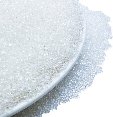 SE Si&Moos White Sanding Sugar White Edible Sparkling Sprinkles Sanding Sugar Crystals for Cookie Decorating Edible Glitter Rimm