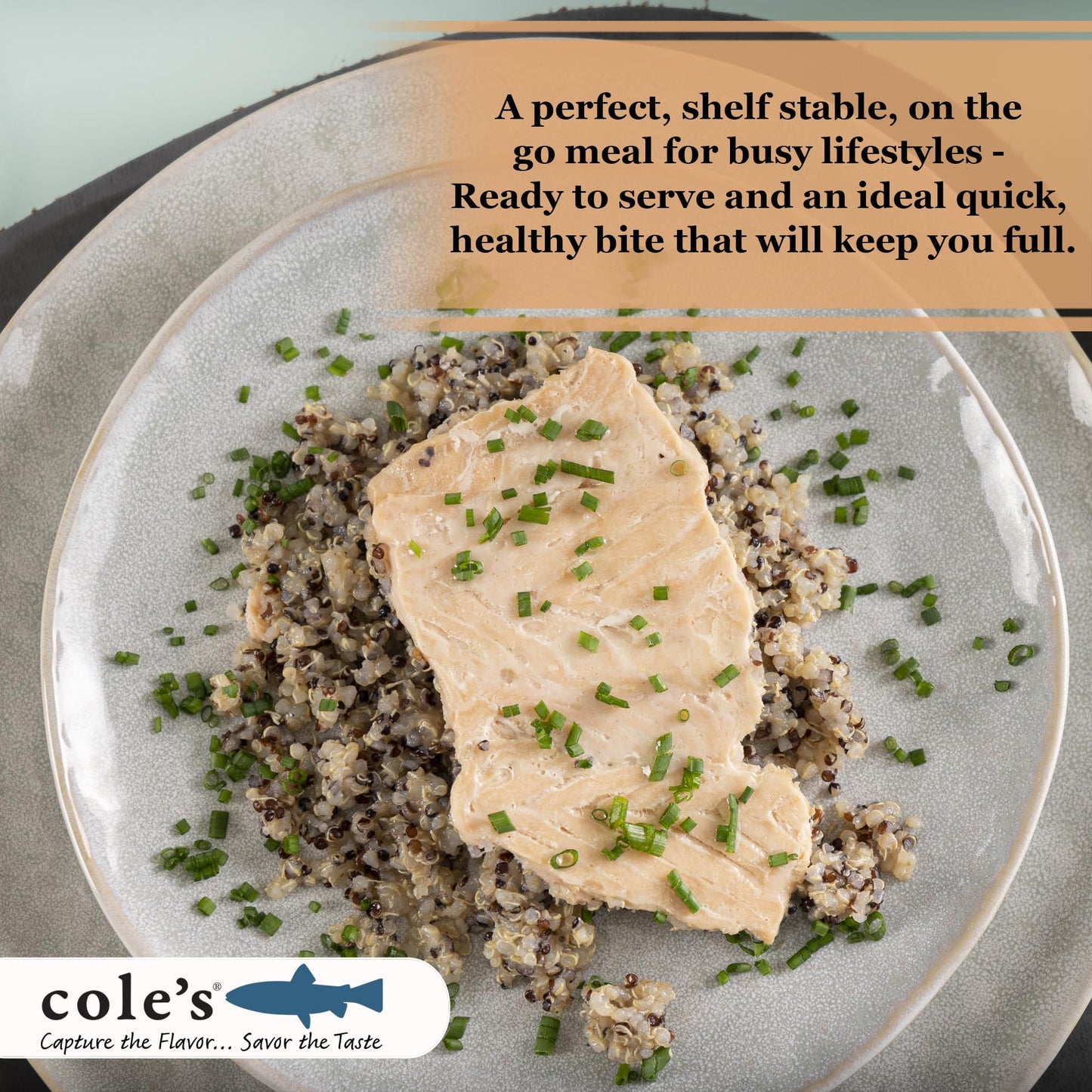 Coles Patagonian Smoked Salmon Fillet, Ready to Eat Meal, 5.6 oz, High in Vitamin D, 24 Pack