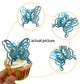 40 Pcs Lively 3D Butterfly Cupcake Toppers Mixed Size Hollow Art Butterfly Cake Topper Decorations For Baby Shower Wedding Anniv
