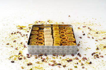 Al Bohsali 1870 - Premium Mediterranean Pistachio Baklava Mix (34 Pieces)