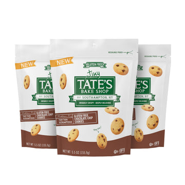 Tates Bake Shop Tiny Gluten Free Chocolate Chip Cookies, 16.5 Ounce, 3 Bags