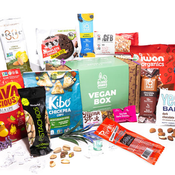 Vegan High Protein Snack Box - Assorted Vegan Protein Snacks for Healthy On-the-Go - Delicious High Protein Vegan Snack Box - Pe