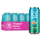 Sparkling Ice Caffeine Tropical Punch Sparkling Water, Zero Sugar, 16 Fl Oz Cans (Pack of 12), Orange Passion Fruit