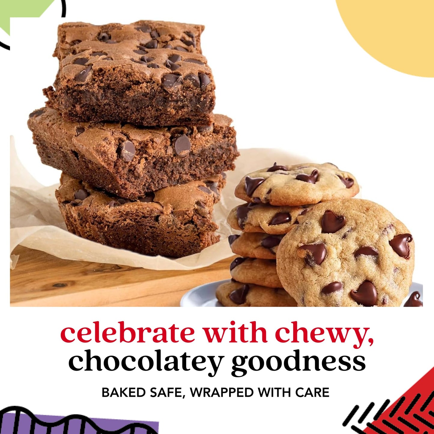 Davids Cookies Happy Birthday Gift Sampler Tin - Crunchy Gourmet Cookies - Bakery Snack Gift for Birthdays  Celebrations and Special Occasions - Gluten-Free Cookies & Brownies