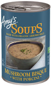 Amys Soup Mushroom Bisque with Porcini, Gluten Free, 14 oz, Pack of 1