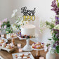 Rssta i Cake Topper Glitter 35th Birthday Decoration - Black Gold