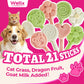 Wellix Freeze Dried Dog&Cat Treats - High Protein Chicken Recipe Lollipop Cat Treats - Three Flavors (Cat Grass, Dragon Fruit, G