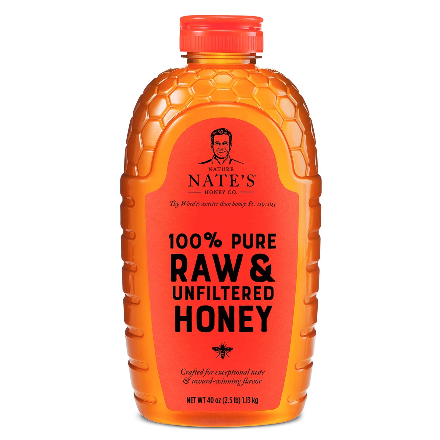 Nature Nate'S 100% Pure, Raw & Unfiltered Honey, 40 Oz. Squeeze Bottle; All-Natural Sweetener, No Additives