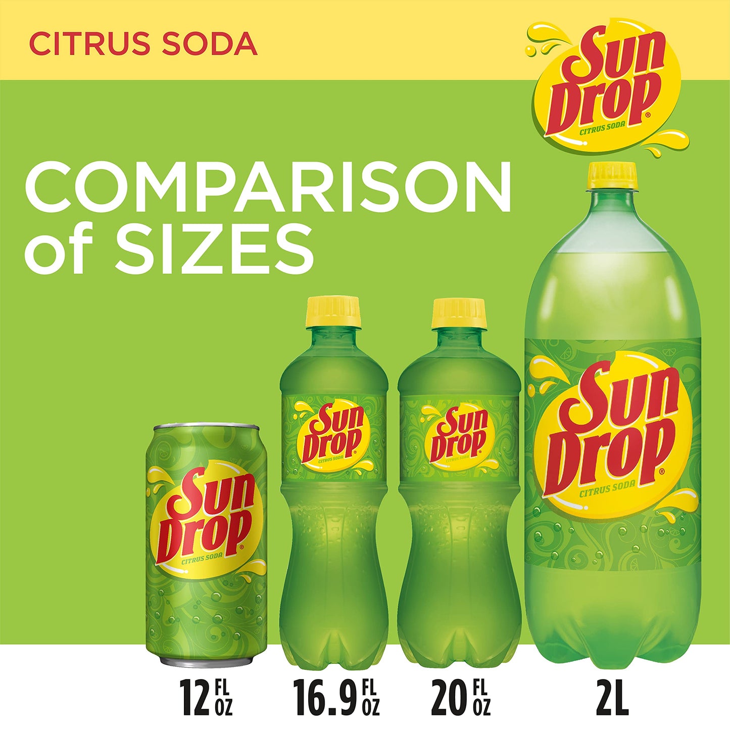 Sun Drop Citrus Soda, 12 Fluid Ounce Can, 12 Count