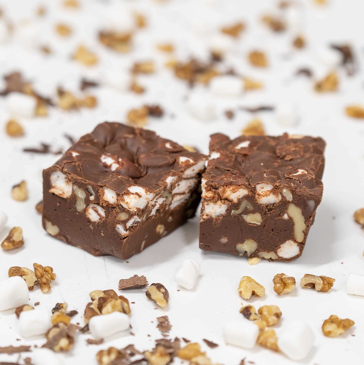 Valley Fudge Rocky Road Chocolate Artisan Fudge Half Pound Package