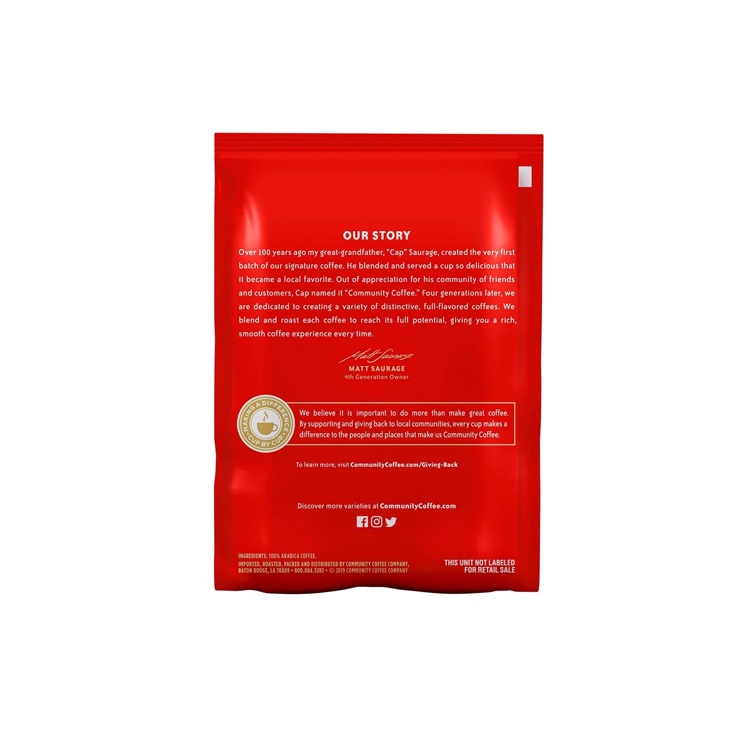 Community Coffee New Orleans Blend  Dark Roast Pre-Measured Coffee Packs  3.0 Ounce Each (Box of 20)