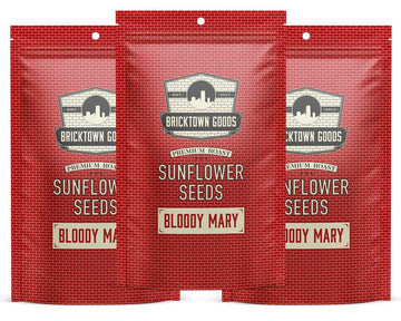Bricktown Goods Bloody Mary Flavored Sunflower Seeds - 3 Pack - Boldly Seasoned and Roasted In-Shell Sunflower Seeds - 24 oz Total