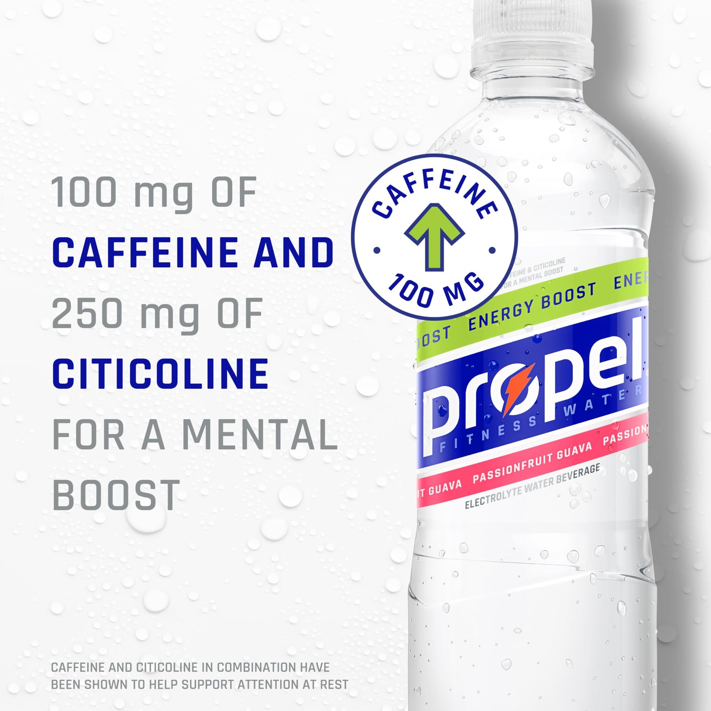 Propel Energy Boost Zero Calorie Flavored Water With Electrolytes and Caffeine  3 Flavor Variety Pack  16.9 fl oz Bottles (12 Pack)