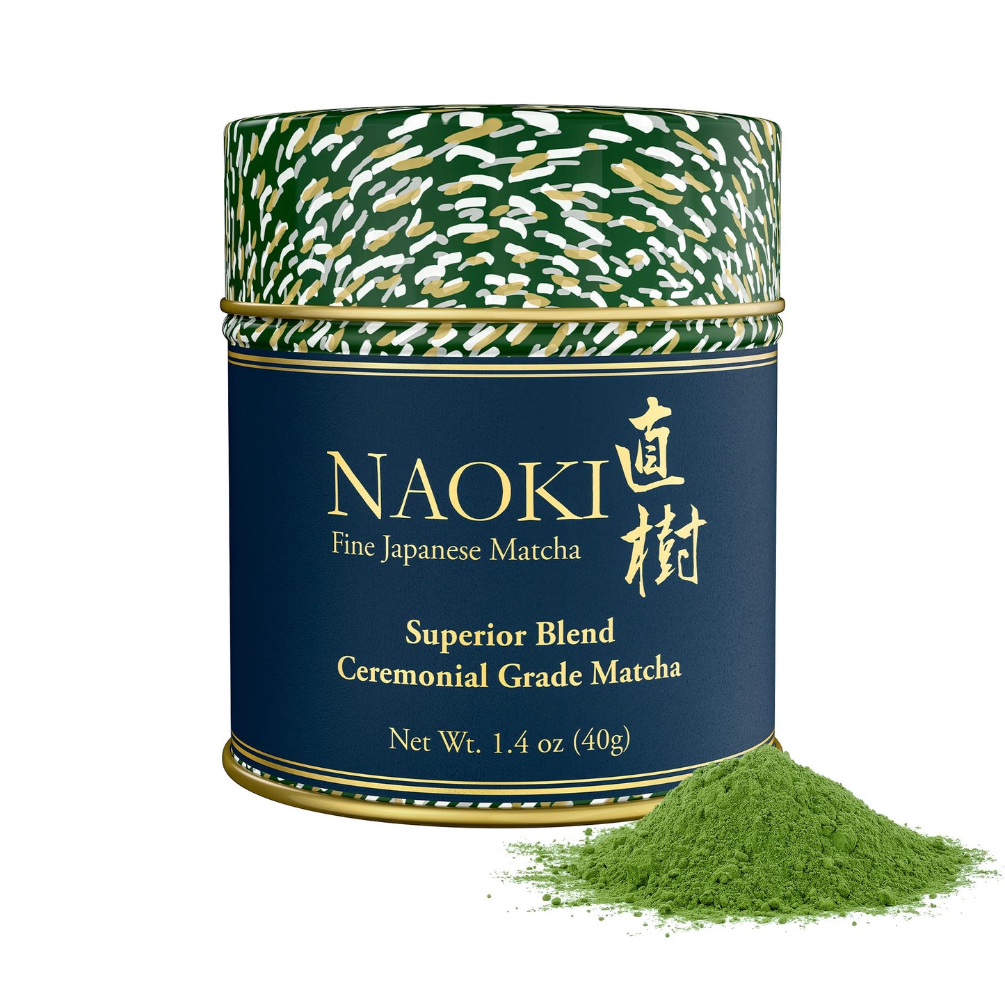 Naoki Matcha Ceremonial Grade Matcha Green Tea Powder, First Harvest, 40g / 1.4oz