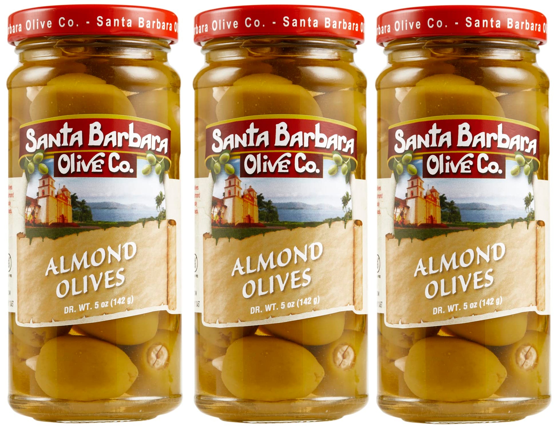 Santa Barbara 3Pk Almond Stuffed Olives 5Oz