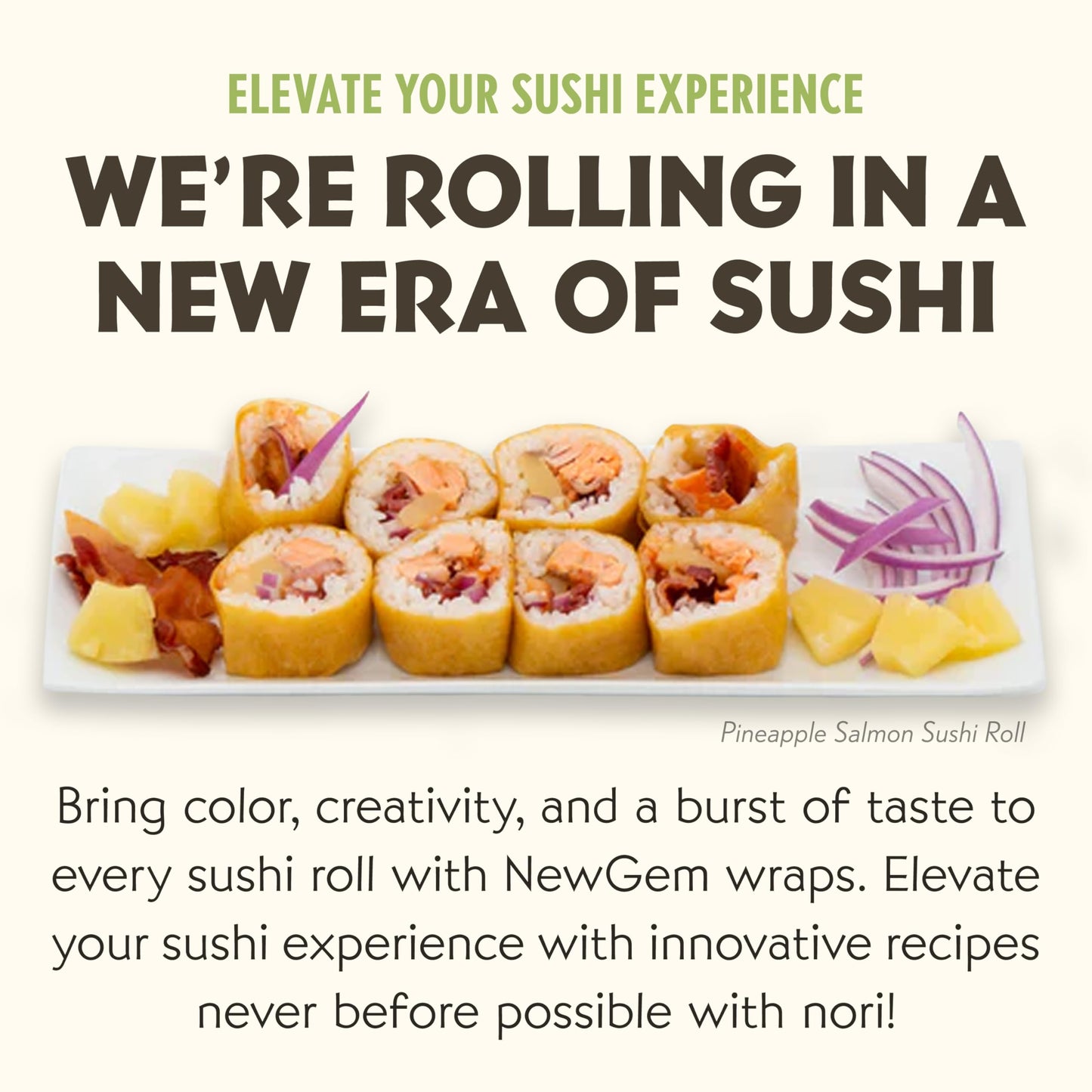 Pineapple Habanero Origami Sushi Wraps