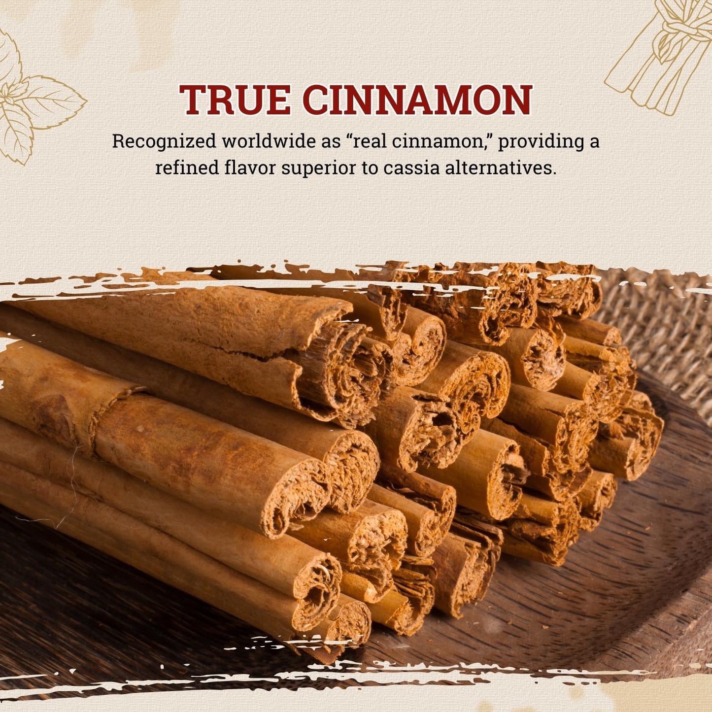 52USA Organic Ceylon Cinnamon Powder  1lb Resealable Bag | True Cinnamon from Sri Lanka  Non-GMO  Gluten-Free  Freshly Ground for Baking  Cooking & Beverages