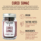 Burlap & Barrel Cured Sumac - Bright, Sour, Salty, Slightly Fermented Spice - Ground Sumac For Cooking - Savory Tartness - As Seen On Shark Tank - Kitchen Gift For Cooks - 2.3Oz Glass Jar