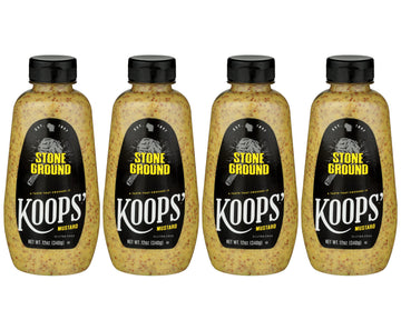 Koops' Stone Ground Mustard - Old-Fashioned Mustard, Gluten-Free, Kosher, Non-GMO, Made in the USA, From Quality Mustard Seeds, 