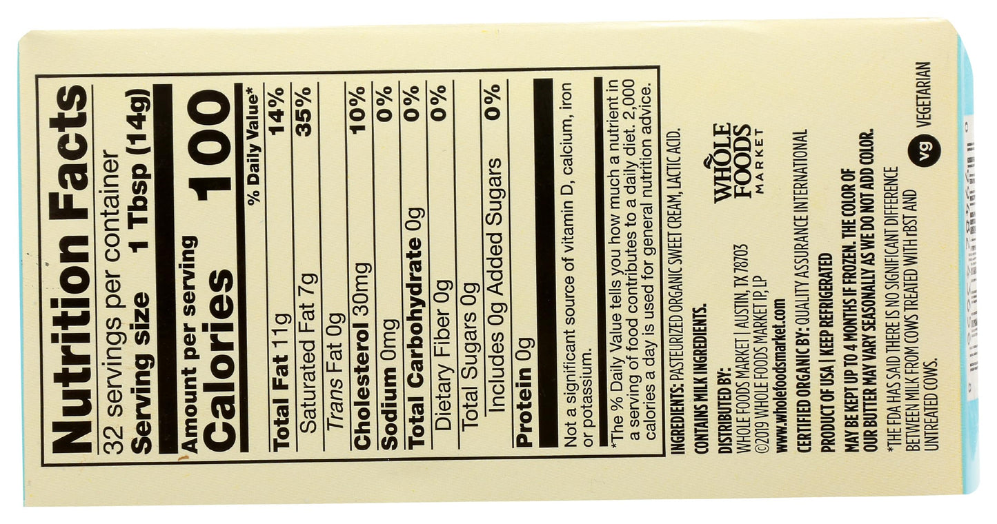 365 by Whole Foods Market, Organic Butter Unsalted, 1 lb