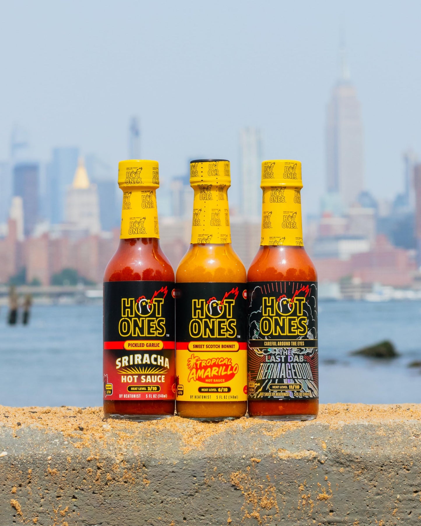 Hot Ones Hot Sauce Challenge Set - Season 28 Trio - Hot Sauces Gift Set - Variety Pack - Made with Natural Ingredients - Unique