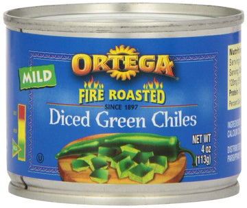 Ortega Peppers, Diced Green Chiles, Mild, 4 Ounce (Pack of 24)