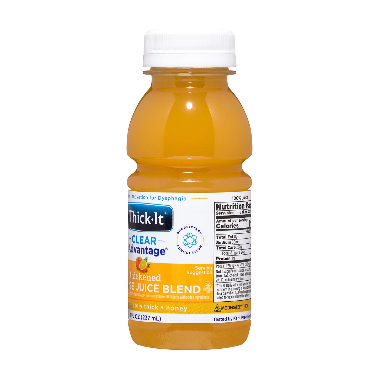 Thick-It Clear Advantage Moderately Thick Orange Juice, Honey Consistency, Ready-to-Drink, Digestible Swallowing Aid, Hydration