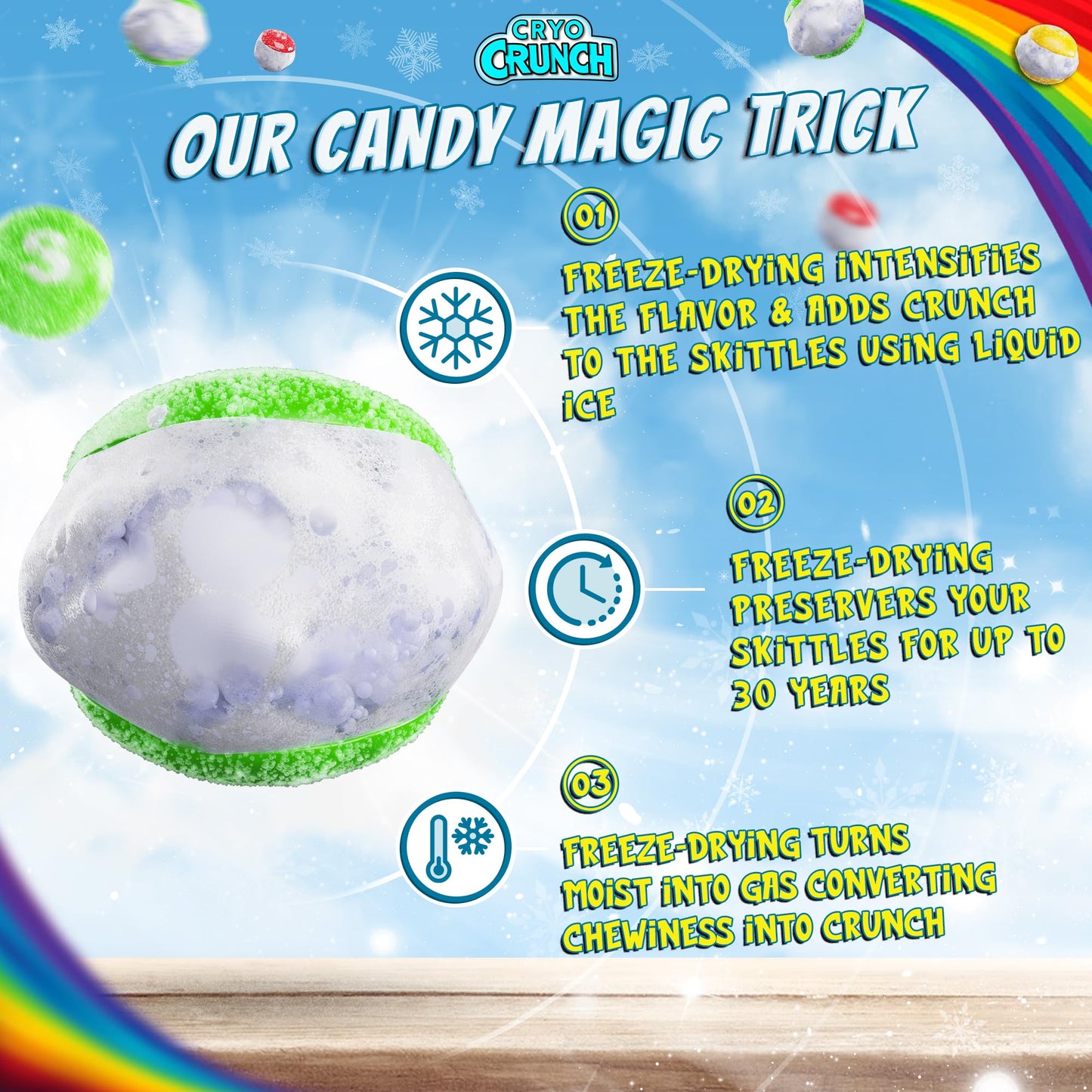 Freeze Dried Sour Candy (10Oz) By Primary Colors Candy - Freeze Dried Candy Sour - Freeze Dry Candy