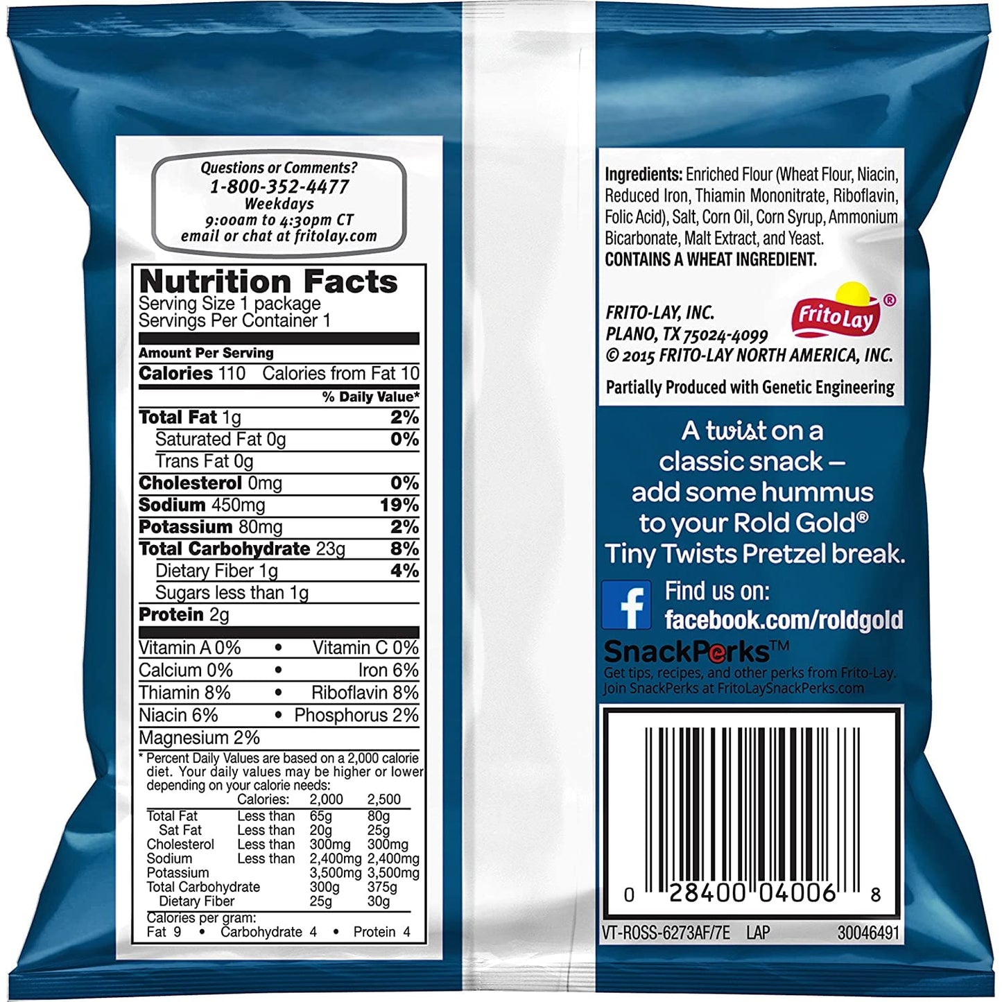 Rold Gold Pretzels, Tiny Twists, 1 Ounce (Pack of 88)