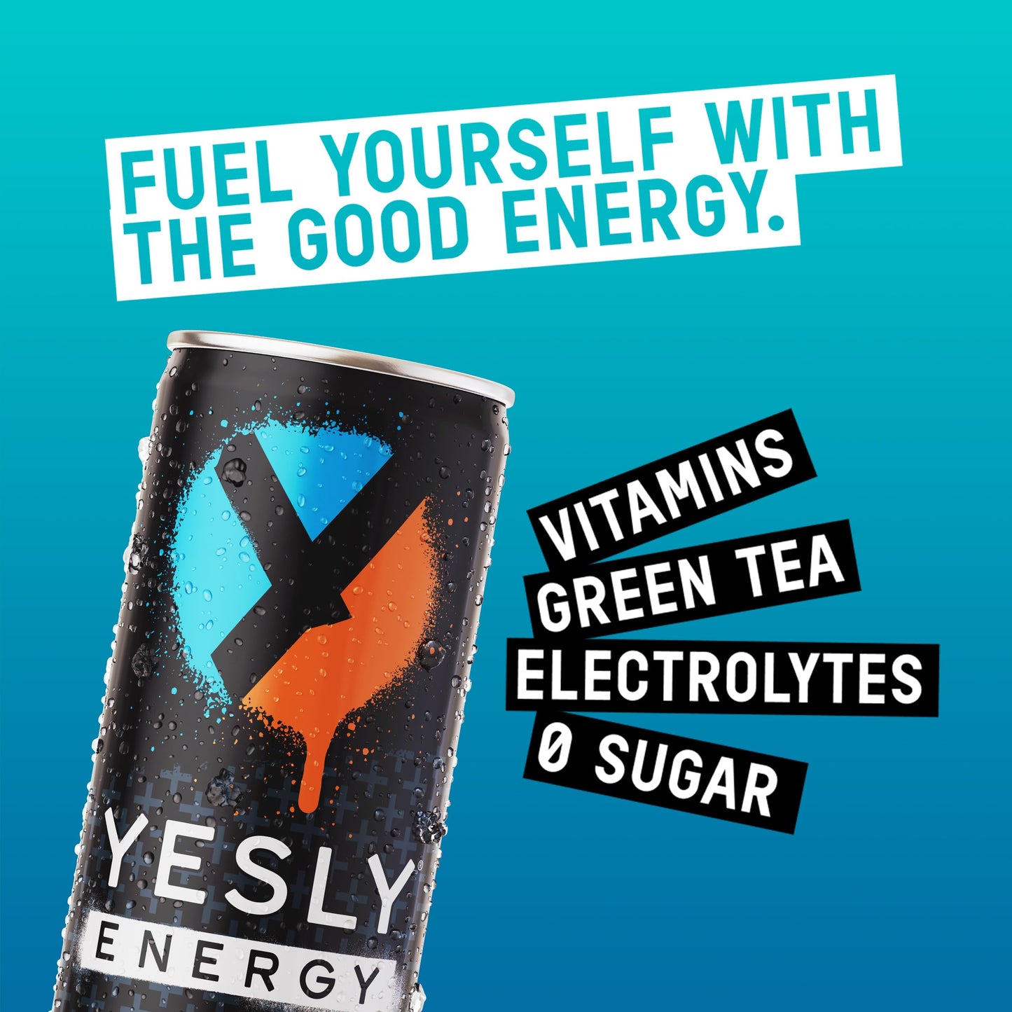 Yesly Energy Drink  Tropical Punch  Naturally Flavored Sparkling Energy Drink With Electrolytes  Magnesium  Potassium  Vitamin C  B6 & B12  Natural Caffeine From Green Tea  12 Fl Oz Cans  12 Pack