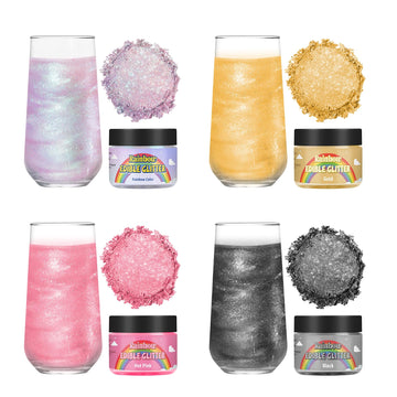 Edible Glitter for Cocktails, Rainbow Easter Luster Dust Edible for Drinks, Food Grade Shimmer Dust, Sprinkle Powder, Baking, St