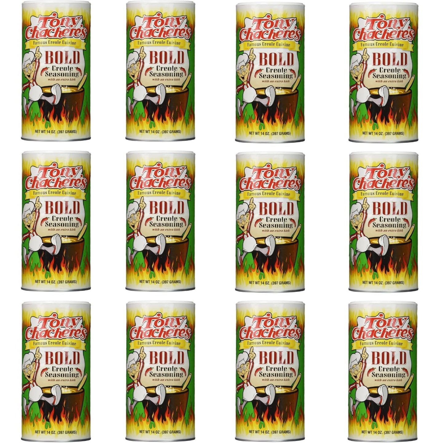 Tony Chachere Creole Seasoning, Bold, 14 Ounce (Pack of 12)
