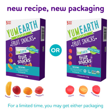 YumEarth Organic Assorted Flavor Fruit Snacks - Allergy Friendly (Top 9 Free), No Artificial Dyes or Flavors, Non GMO, Gluten Fr