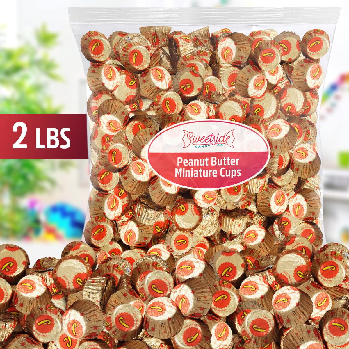 Peanut Butter Miniature Cups, 2Lb Pack Of Peanut Butter Cups Bulk, Perfect Reescups For Stocking, Dessert Toppings, Party Favors And Gift Baskets, Ideal For Gifting Or Everyday Enjoyment
