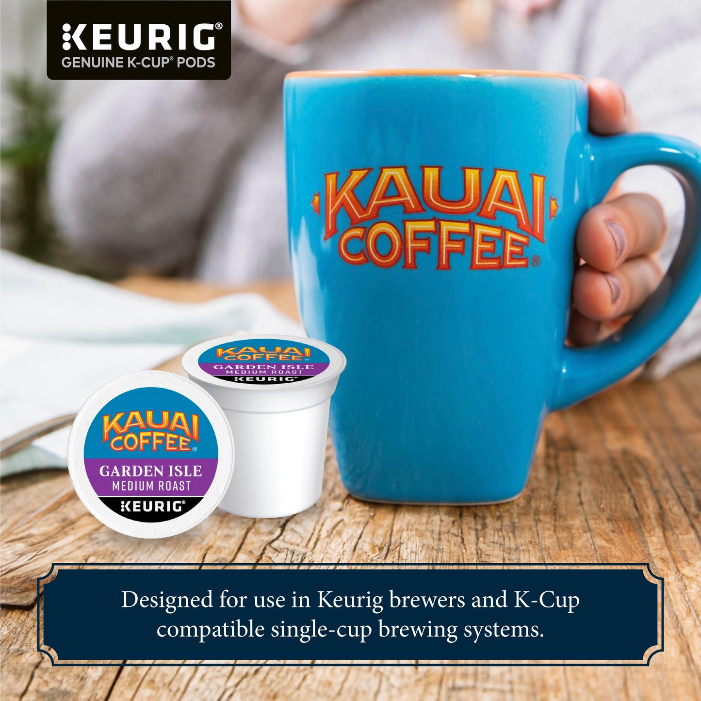 Kauai Coffee Keurig K-Cup Pods - Garden Isle Medium Roast - Premium Arabica (1 Pack Of 32 Single-Serve Cups)