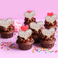 24Pcs Valentines Day Heart Cupcake Toppers Rose Gold Valentines Day Cupcake Picks Decorations for Valentine's Day Theme Wedding
