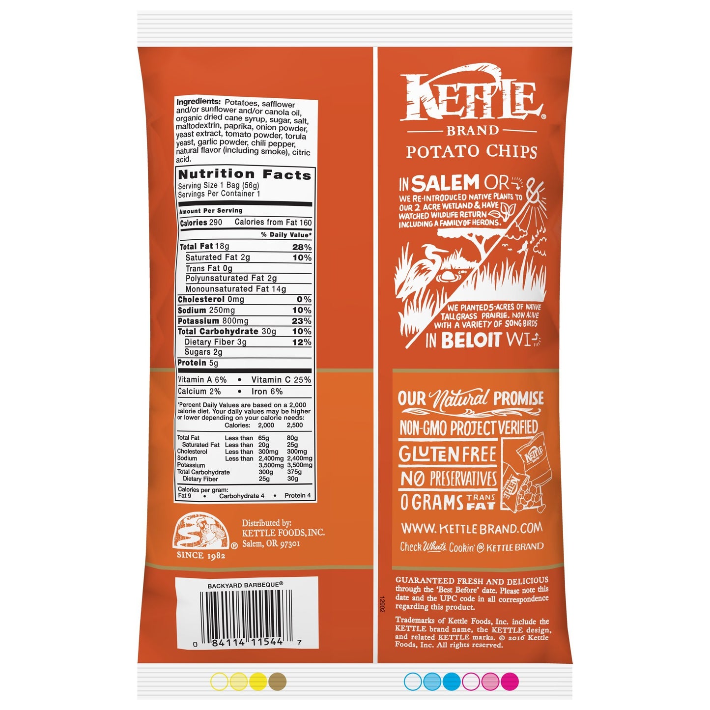 Kettle Brand Potato Chips, Backyard Barbeque, 2 Ounce Bag (Pack Of 24)