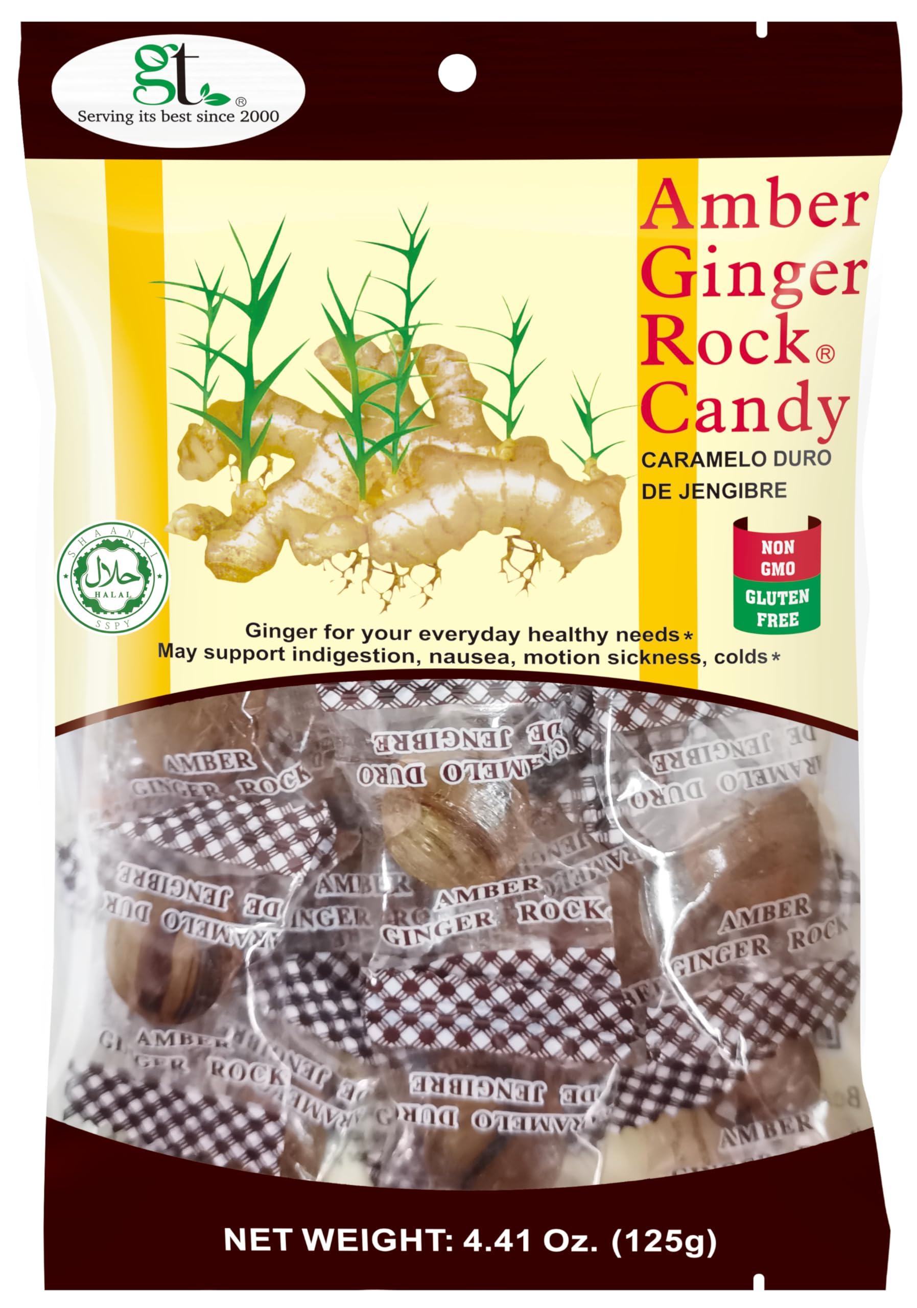 GoTo Tea Amber Ginger Rock Candy - 2-Pack, 0.17 Ounce Each