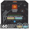 Copper Moon Coffee Swiss Water Decaf Flavored Variety Pack  60 Count
