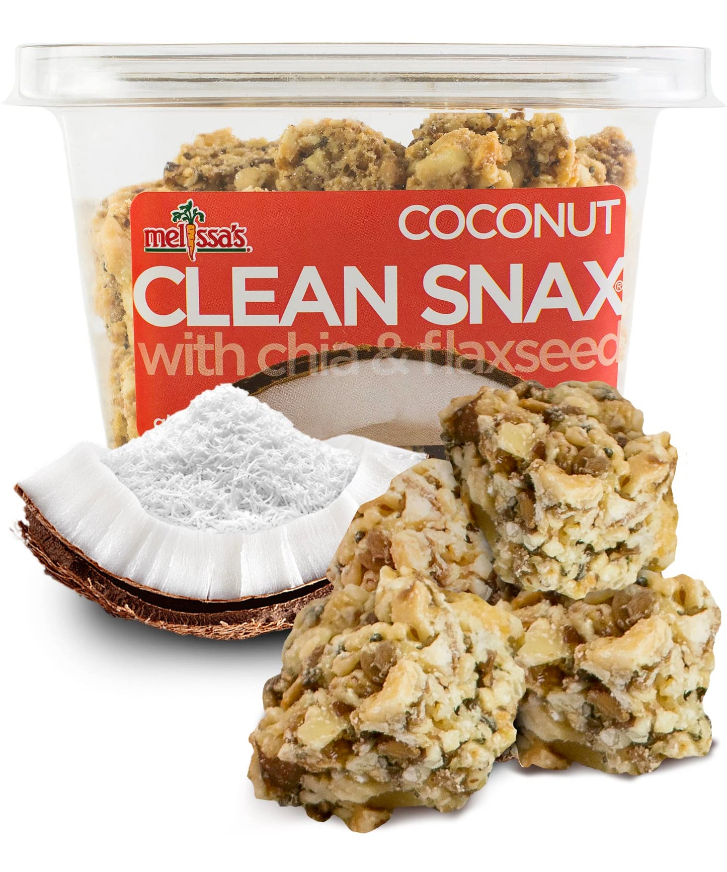 Melissas Clean Snax® Gluten-Free Snacks, 7 oz Pack of 5, All Natural, Coconut Flavor