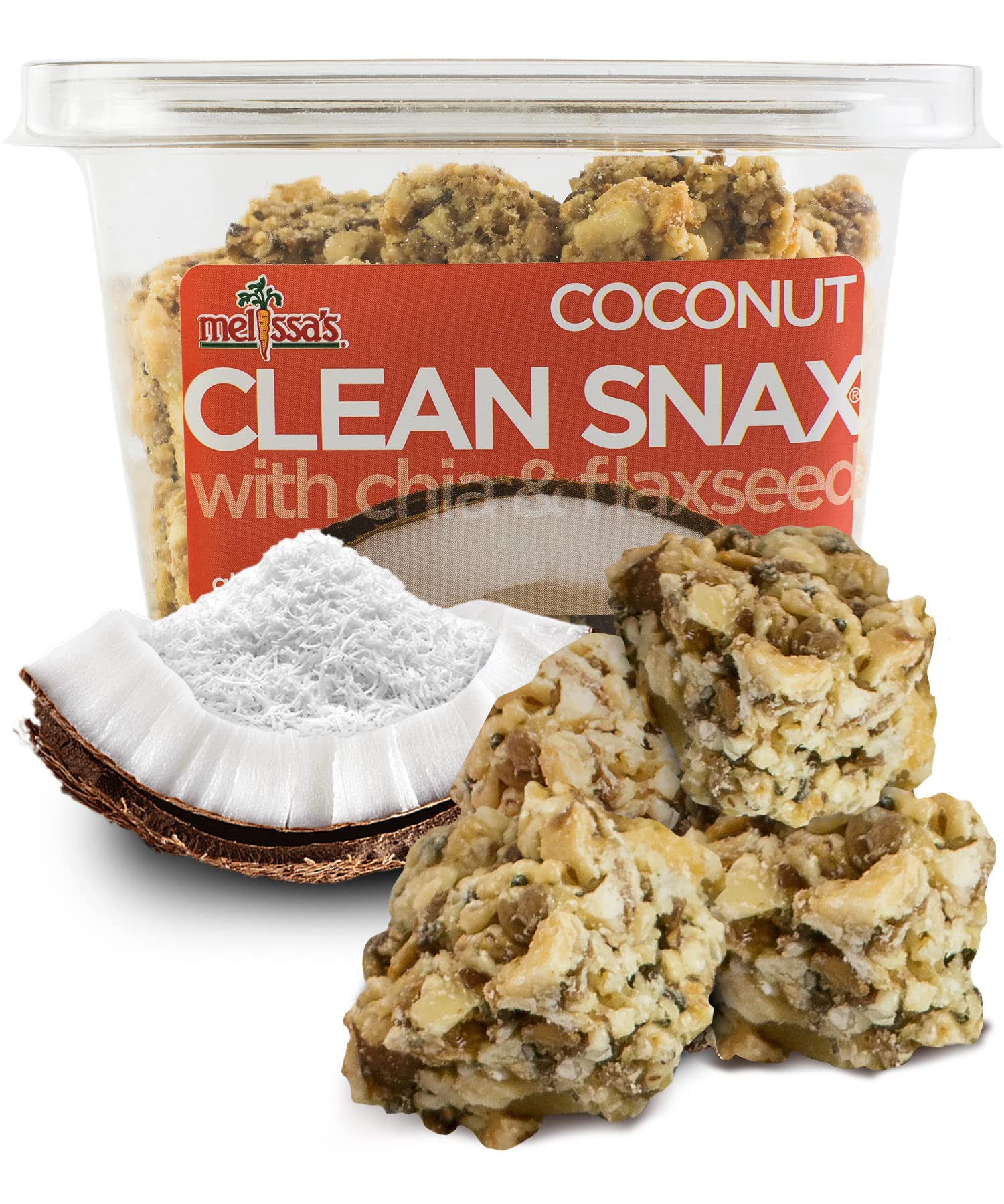 Melissas Clean Snax® Gluten-Free Snacks, 7 oz Pack of 5, All Natural, Coconut Flavor