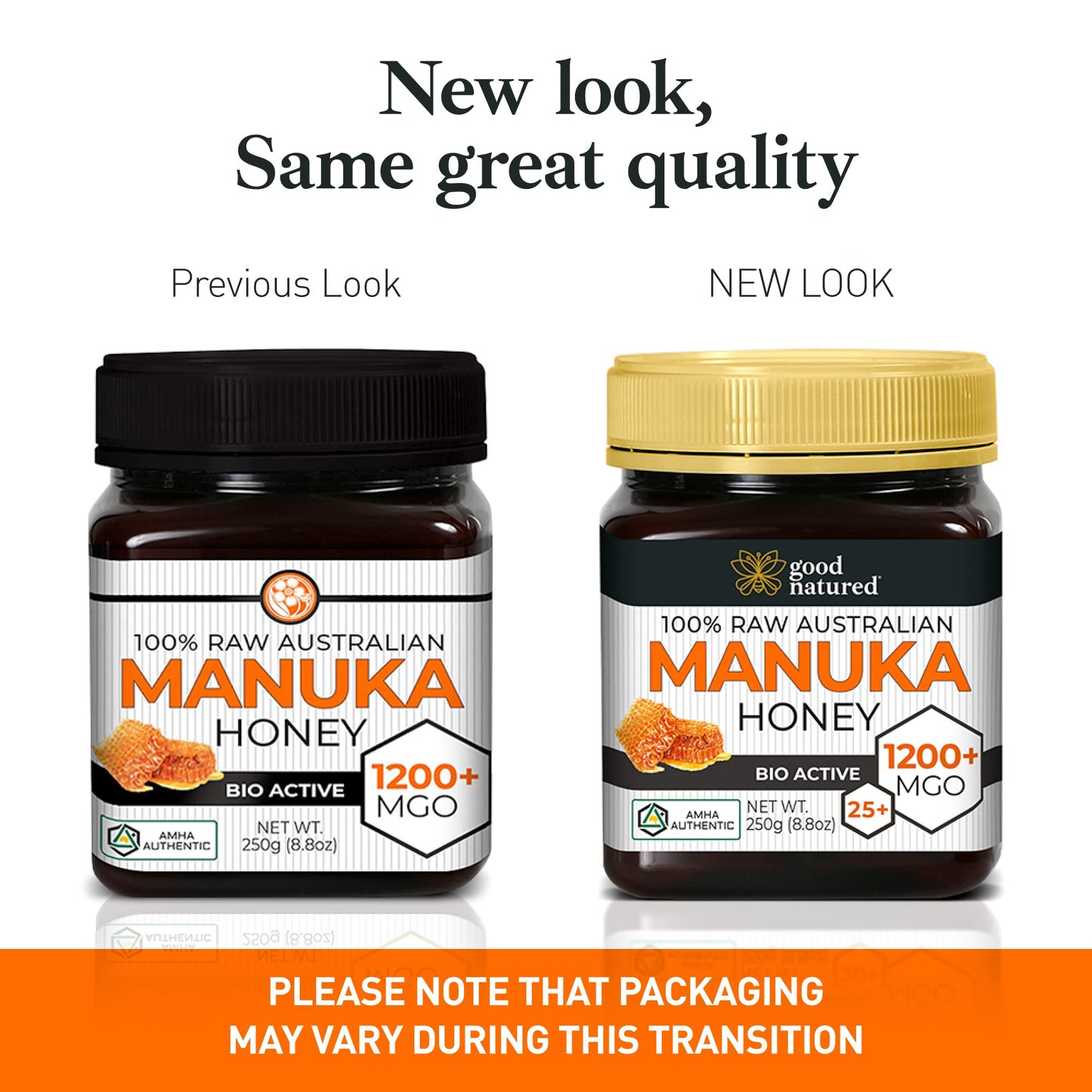 Good Natured Manuka Honey - Raw, Non-GMO, Lab-Tested, 8.8 oz, MGO 1200+