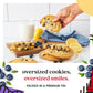 Davids Cookies Fresh Baked Decadent Jumbo Lemon Gourmet Cookies - 2lb Gift Basket Tin with 8 Large Lemon Cookies - Bakery-Style