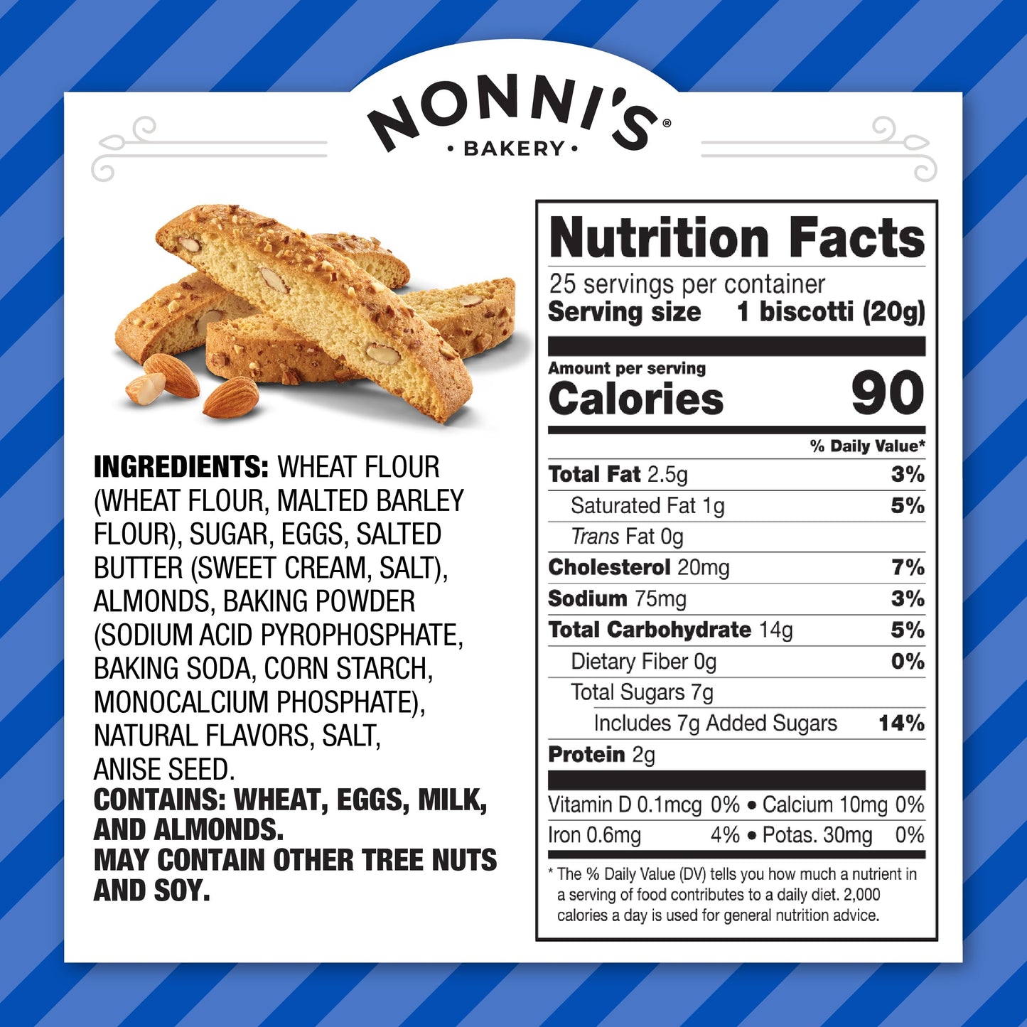 Nonni's Originali Biscotti Italian Cookies - Biscotti Individually Wrapped Cookies - Italian Biscotti Cookies Made with Premium