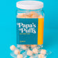 Papa'S Puffs Tropical Flavored Pure Sugar Candy - Individually Wrapped In Resealable Tub - Fat-Free, Gluten-Free, Cholesterol-Fr